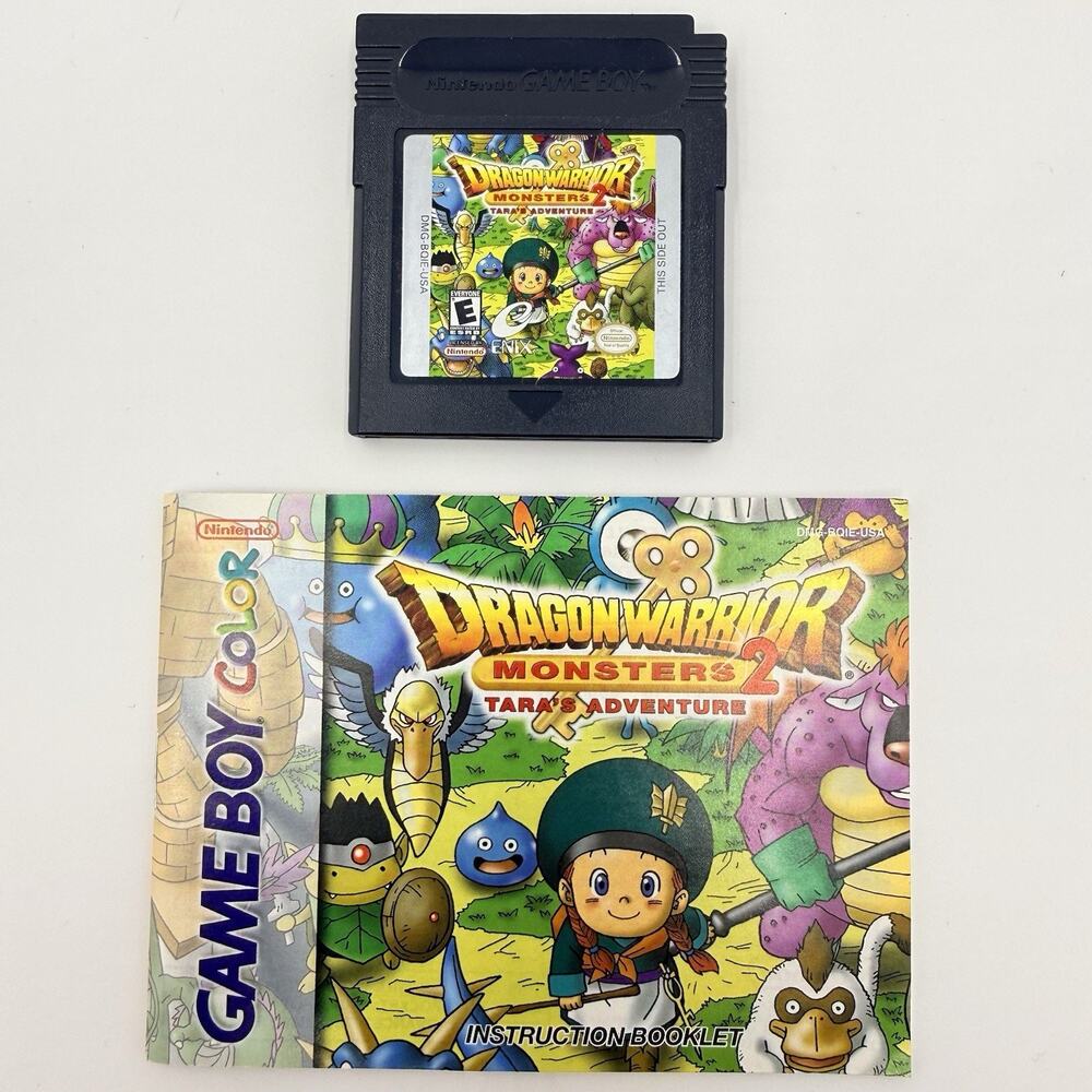 Dragon Warrior 2 Tara Nintendo Game Boy Color Cartridge Manual Tested Authentic